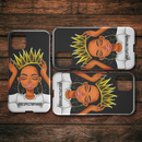 African American Black Girl Africa Melanin Respectmyhair Cute Black Women Wear A Crown iPhone Case