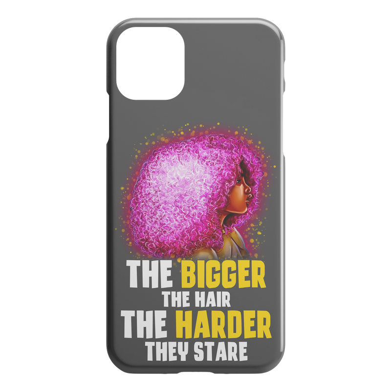 African American Black Girl Africa Melanin The Bigger The Hair The Harder They Stare iPhone Case