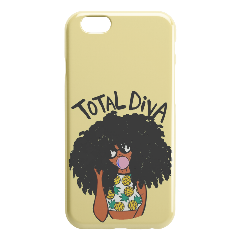 African American Black Girl Africa Melanin Total Diva Black History Month iPhone Case