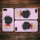 African American Black Girl Africa Melanin With Butterflies Root Flag iPhone Case teelaunch