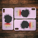 African American Black Girl Africa Melanin With Butterflies Root Flag iPhone Case teelaunch