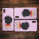 African American Black Girl Africa Melanin With Butterflies Root Flag iPhone Case teelaunch