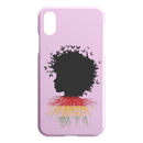 African American Black Girl Africa Melanin With Butterflies Root Flag iPhone Case teelaunch
