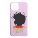 African American Black Girl Africa Melanin With Butterflies Root Flag iPhone Case teelaunch