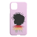 African American Black Girl Africa Melanin With Butterflies Root Flag iPhone Case teelaunch