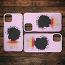 African American Black Girl Africa Melanin With Butterflies Root Flag iPhone Case teelaunch