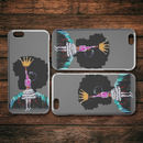 African American Black Girl Africa Melanin With Crown iPhone Case teelaunch