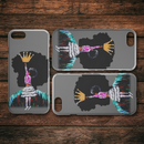 African American Black Girl Africa Melanin With Crown iPhone Case teelaunch