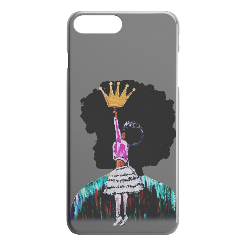 African American Black Girl Africa Melanin With Crown iPhone Case teelaunch
