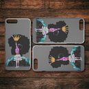African American Black Girl Africa Melanin With Crown iPhone Case teelaunch