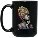African American Coffee Mug Art Black Women Black History Month Mug for Women Africa Pride 11oz - 15oz Black Mug