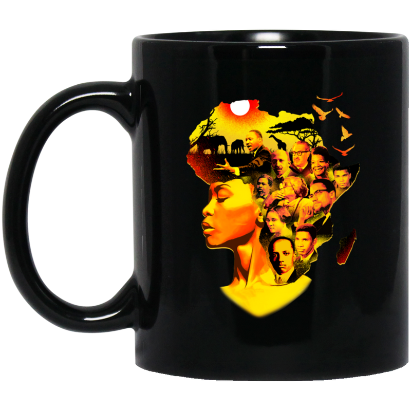 African American Coffee Mug Black Women With My Roots Famous People For Melanin Queens 11oz - 15oz Black Mug