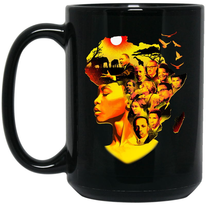 African American Coffee Mug Black Women With My Roots Famous People For Melanin Queens 11oz - 15oz Black Mug