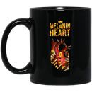 African American Coffee Mug Melanin Heart With Crown 11oz - 15oz Black Mug