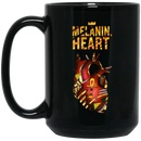 African American Coffee Mug Melanin Heart With Crown 11oz - 15oz Black Mug