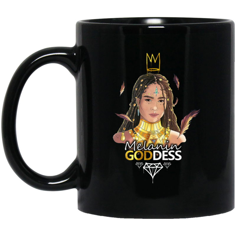 African American Coffee Mug Melanin Goddess Diamond Queen Black History Month 11oz - 15oz Black Mug