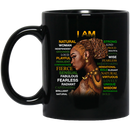 African American Coffee Mug Natural Woman Wise Fearless With Bee 11oz - 15oz Black Mug