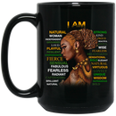 African American Coffee Mug Natural Woman Wise Fearless With Bee 11oz - 15oz Black Mug