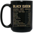 African American Coffee Mug Black Queen Facts Serving Per Container Daily Value 11oz - 15oz Black Mug