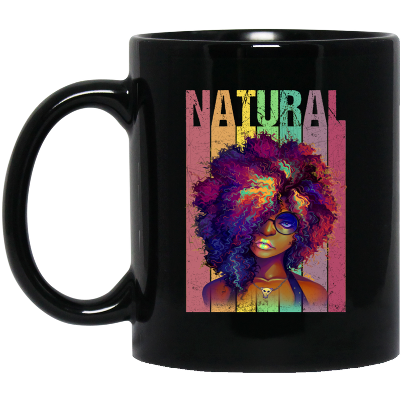 African American Coffee Mug Natural Black Girl Vintage 11oz - 15oz Black Mug