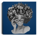African American Canvas - African American Wall Art Canvas With My Roots Famous People In My Head Black Art Paintings - Afro Girl Wall Art Decor - Framed Canvas Wall Art African - CANSQ75 - CustomCat