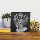 African American Canvas - African American Wall Art Canvas With My Roots Famous People In My Head Black Art Paintings - Afro Girl Wall Art Decor - Framed Canvas Wall Art African - CANSQ75 - CustomCat