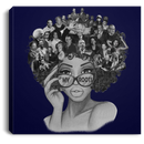 African American Canvas - African American Wall Art Canvas With My Roots Famous People In My Head Black Art Paintings - Afro Girl Wall Art Decor - Framed Canvas Wall Art African - CANSQ75 - CustomCat