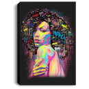 African American Canvas - African Girl Color Hair Color Afro Art For Women Girls