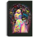 African American Canvas - African Girl Color Hair Color Afro Art For Women Girls