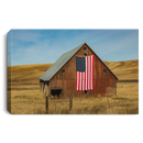 African American Canvas - Barn On The Plains Displaying The American Flag Canvas For Home Decor CustomCat