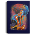 African American Canvas - Black Girl Afro Art Colorful For Living Room Home Decor African - CANPO75 - CustomCat