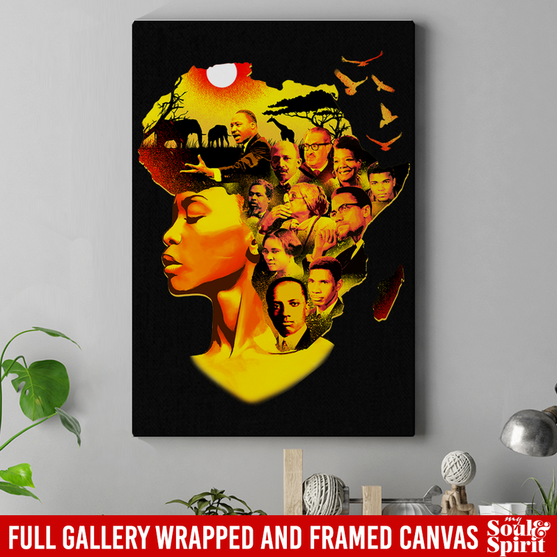 African American Canvas - Black Women With My Roots Famous People For Melanin Queens