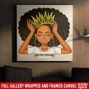 African American Canvas - Respect My Hair Cute Black Women Wear A Crown For Living Room Home Decor African - CANSQ75 - CustomCat