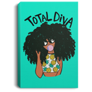 African American Canvas - Total Diva Cute Black Girl With Balloon African - CANPO75 - CustomCat