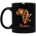 African American Coffee Mug Africa Map 11oz - 15oz Black Mug