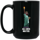 African American Coffee Mug All Lives Matter Liberty For Us All 11oz - 15oz Black Mug