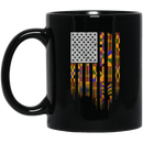 African American Coffee Mug American Flag 11oz - 15oz Black Mug