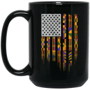 African American Coffee Mug American Flag 11oz - 15oz Black Mug