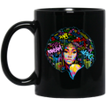 African American Coffee Mug Art Black Women Black History Month For Women Africa Pride Colorful 11oz - 15oz Black Mug