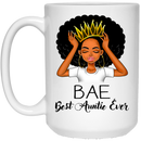 African American Coffee Mug Best Auntie Ever With Crown 11oz - 15oz White Mug