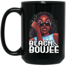 African American Coffee Mug Black And Boujee Black Girl 11oz - 15oz Black Mug