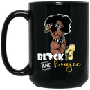 African American Coffee Mug Black Boujee Black Lady 11oz - 15oz Black Mug