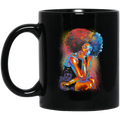 African American Coffee Mug Black Girl Afro Art Colorful 11oz - 15oz Black Mug