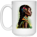 African American Coffee Mug Black Girl Afro Art For Women Girls 11oz - 15oz White Mug