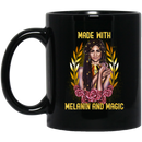 African American Coffee Mug Black Girl Made With Melanin And Magic 11oz - 15oz Black Mug