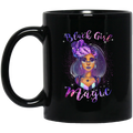 African American Coffee Mug Black Girl Magic Violet 11oz - 15oz Black Mug