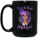 African American Coffee Mug Black Girl Magic Violet 11oz - 15oz Black Mug