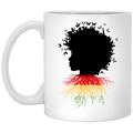 African American Coffee Mug Black Girl With Butterflies Root Flag 11oz - 15oz White Mug