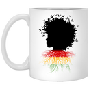 African American Coffee Mug Black Girl With Butterflies Root Flag 11oz - 15oz White Mug