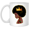 African American Coffee Mug Black Girl With Crown African Queen Art 11oz - 15oz White Mug